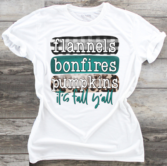 Flannels Bonfires Pumpkins - DTF Transfer