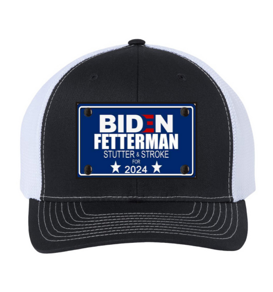 Political Biden Fetterman - Metal Hat Patches