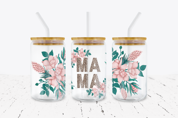 Mama - 16 oz Libbey Glass Can Wrap – Crafty Bucks