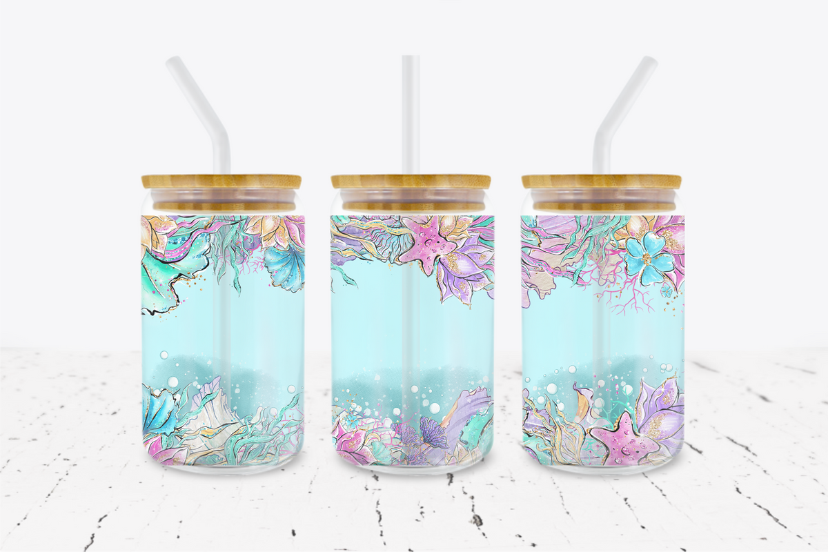 Under The Sea - 16 oz Libbey Glass Can Wrap – Crafty Bucks
