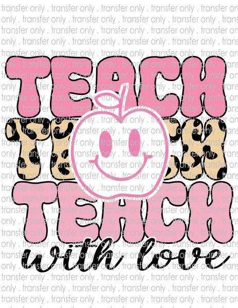 Teach With Love - Waterslide, Sublimation Transfers