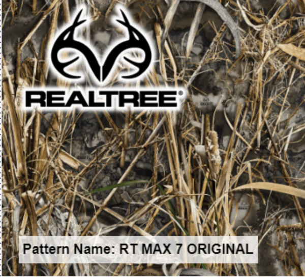 Genuine, Licensed RealTree - MAX 7 - Camouflage  - Printed Pattern Vinyl - Decal