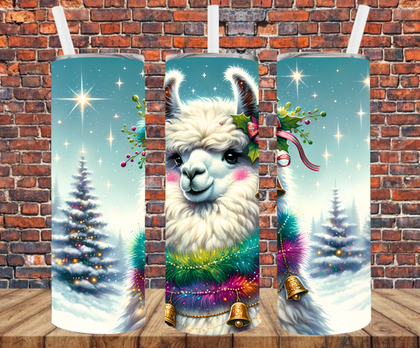 Christmas Llama - Tumbler Wrap - Sublimation Transfers