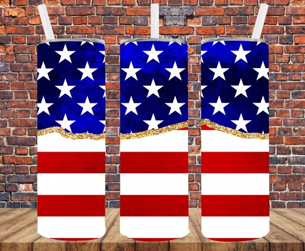 American Flag - Tumbler Wrap - Sublimation Transfers