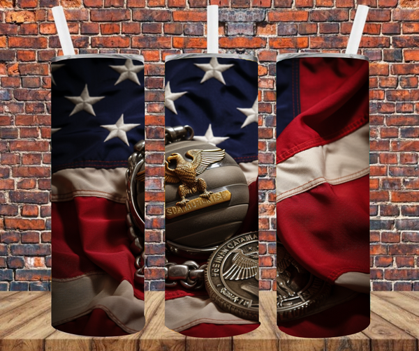 Patriotic Military Medals - Tumbler Wrap - Sublimation Transfers