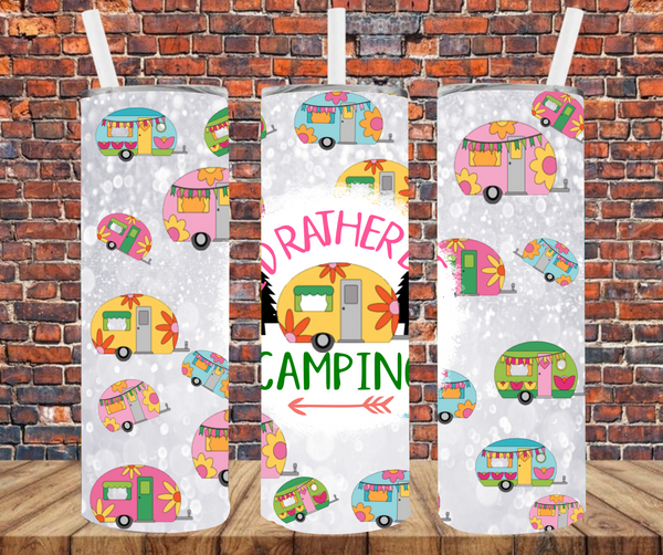 I'd Rather Be Camping - Tumbler Wrap - Sublimation Transfers