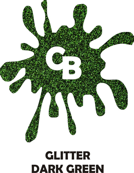 Dark Green Glitter - Heat Transfer Vinyl Sheets