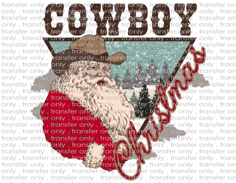 Cowboy Christmas Waterslide, Sublimation Transfers Crafty Bucks