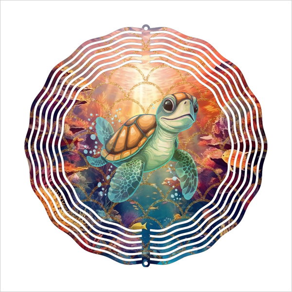 Baby Sea Turtle - Wind Spinner - Sublimation Transfers