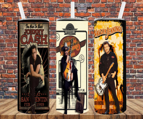 Country Artists - Tumbler Wrap - Sublimation Transfers
