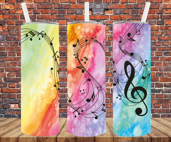 Musical Notes - Tumbler Wrap - Sublimation Transfers