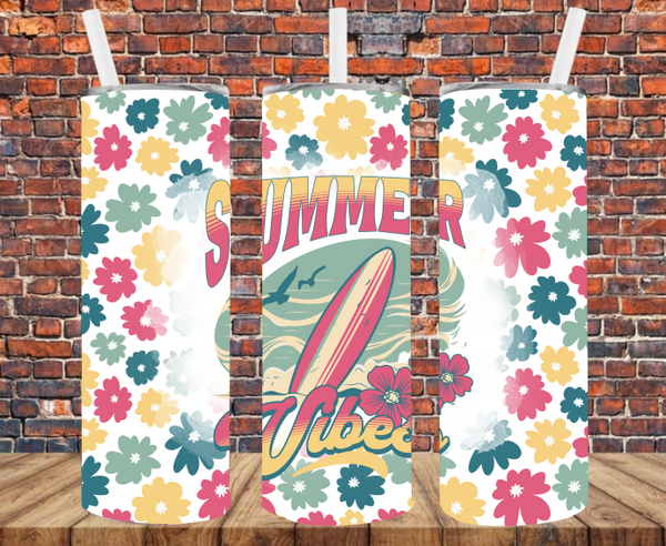 Summer Vibes - Tumbler Wrap - Sublimation Transfers