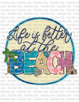 Waterslide, Sublimation Transfers - Summer Activities - Beach