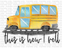 Waterslide, Sublimation Transfers - School Bus Driver