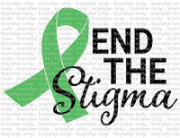 End Stigma Mental Health - Waterslide, Sublimation Transfers