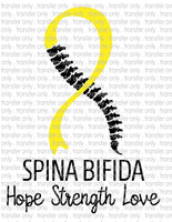 Spina Bifida Awareness - Waterslide, Sublimation Transfers