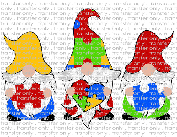 Awareness Gnomes - Waterslide, Sublimation Transfers