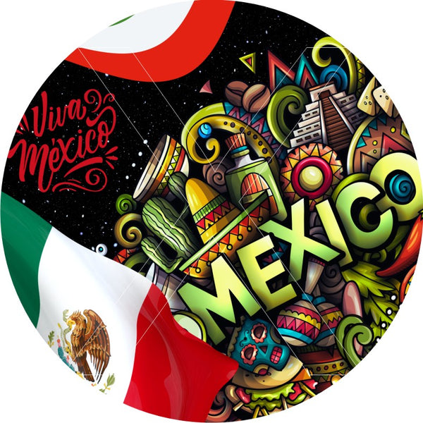 Mexico - Round Template Transfers for Coasters