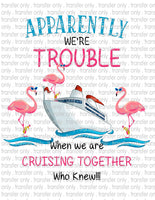 Cruising Flamingos - Waterslide, Sublimation Transfers