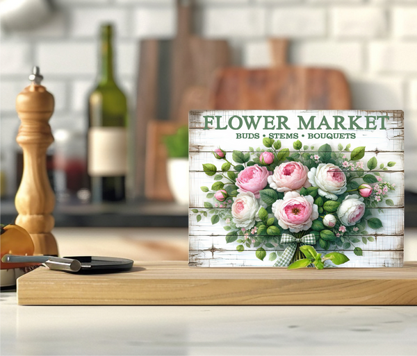 Cut Flower Market - Cutting Board - Sublimation Transfer