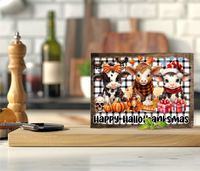 Happy Hallothanksmas- Cutting Board - Sublimation Transfer