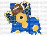 Louisiana Blue/Gold - Waterslide, Sublimation Transfers