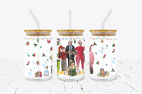 Christmas Characters - 16 oz Libbey Glass Can Wrap