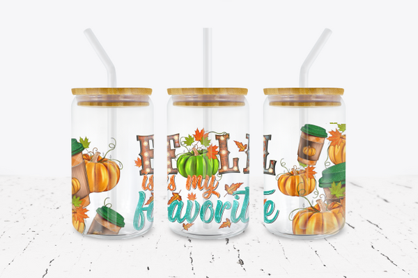 Fall Is My Favorite - 16 oz Libbey Glass Can Wrap