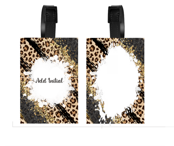 Leopard Print Monogram - Luggage & Bag Tags - Sublimation Transfer