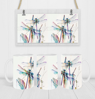 Dragonfly - Coffee Mug Wrap - Sublimation Transfers