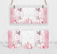 Mama & Faux Marble - Coffee Mug Wrap - Sublimation Transfers