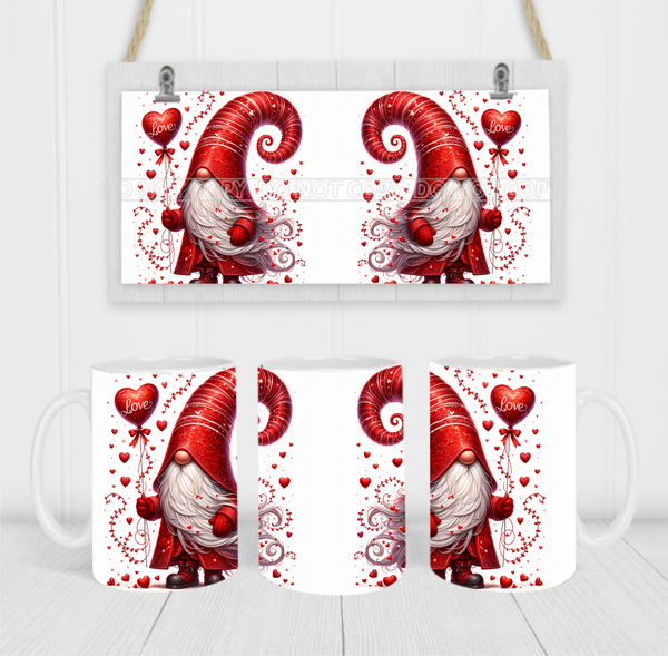 Valentine's Gnome - Coffee Mug Wrap - Sublimation Transfers