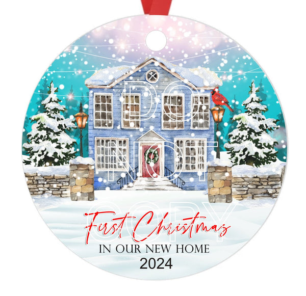 First Christmas In Our New Home 2024 Sublimation Ornament Transfers