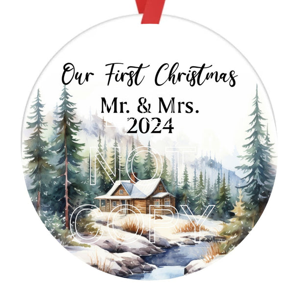 Our First Christmas 2024 - Sublimation Ornament Transfers