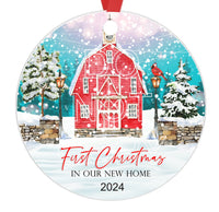 First Christmas In Our New Home 2024 - Sublimation Ornament Transfers