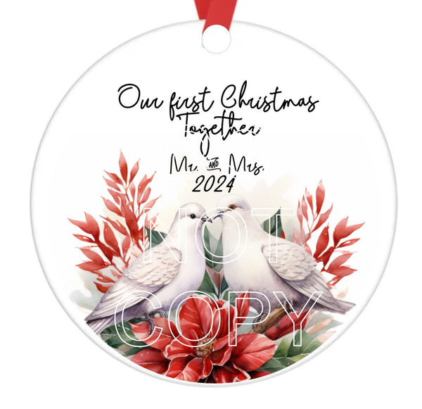 Our First Christmas Together 2024 - Sublimation Ornament Transfers