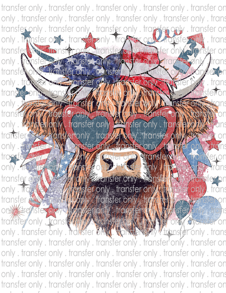 Patriotic Cow - Waterslide, Sublimation Transfers