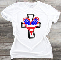 Patriotic Cross - DTF Transfer