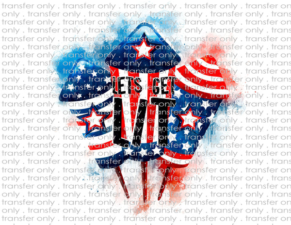 Patriotic Rockets - Waterslide, Sublimation Transfers