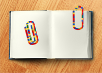 Colorful Blocks - Jumbo Paper Clip Transfer