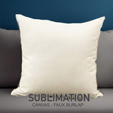 16" Pillow Cover - Faux Burlap -  Sublimation Blank