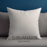 16" Pillow Cover - Solid White -  Sublimation Blank