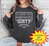 I Like My Diamonds Dirty - Choose Color - HTV Puff Transfer