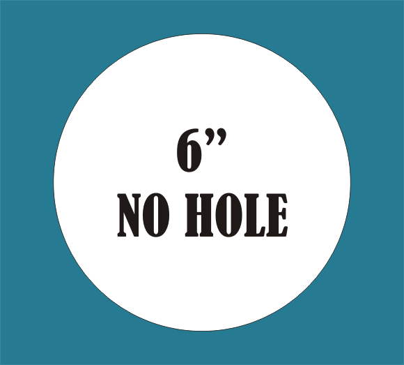 6" No Hole - Metal Sublimation Sign Blanks