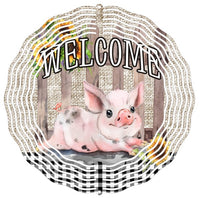 Welcome Pig - Wind Spinner - Sublimation Transfers