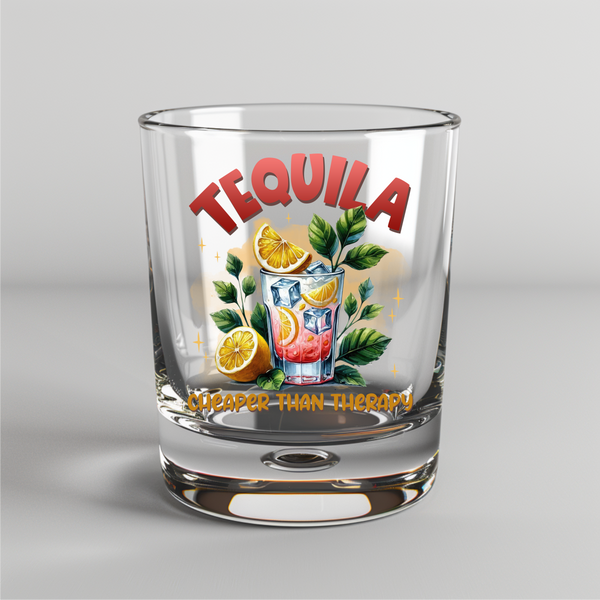 Tequila Cheaper Than Therapy -  UV DTF Decals