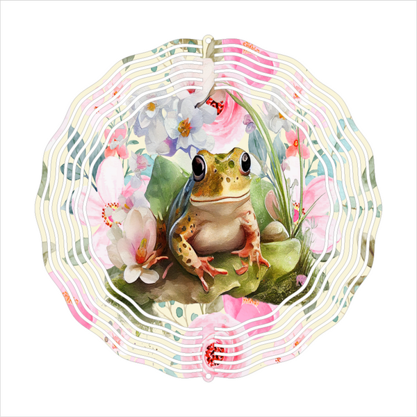 Frog On Lilypad - Wind Spinner - Sublimation Transfers