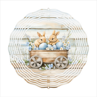 Easter Bunnies  - Wind Spinner - Sublimation Transfers