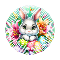 Easter Bunny  - Wind Spinner - Sublimation Transfers