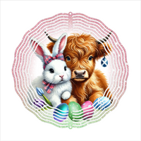 Easter Bunny & Cow - Wind Spinner - Sublimation Transfers